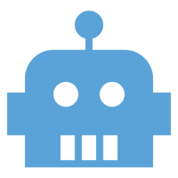 Robot Icon in brand color gray blue.